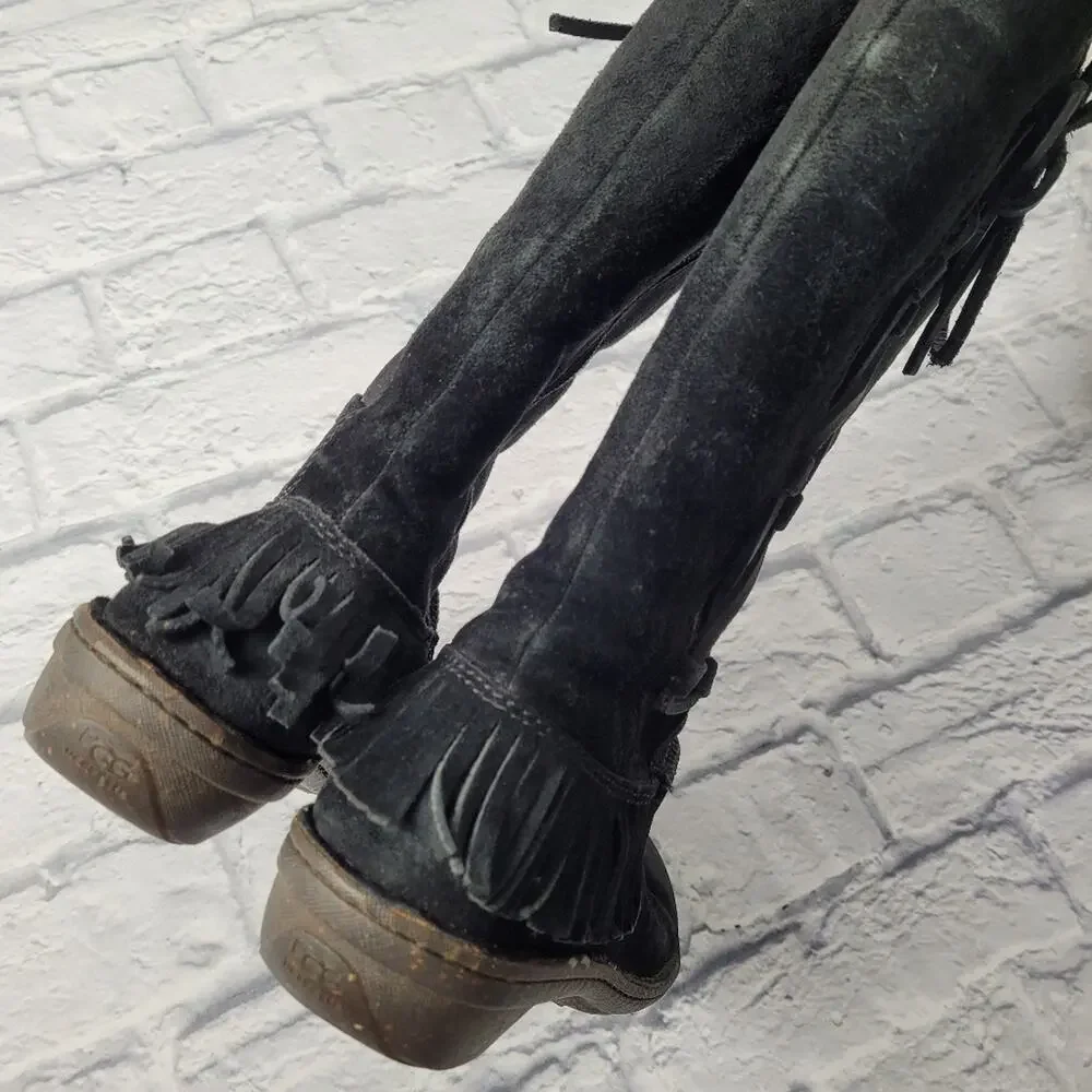 UGG Black Suede Desoto Boots size 7
